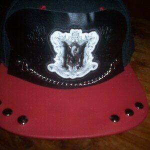 Disney Parks Haunted Mansion Ball Cap Adult Adjustable Black/Red, New Hat nwt